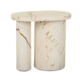 Atlas Pillar Side Table Brown Vein