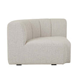 Juno Channel Round Corner Sofa Grey Speckle