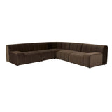 Juno Channel Left Arm Sofa Cocoa Velvet