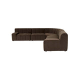 Juno Channel Left Arm Sofa Cocoa Velvet