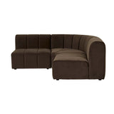 Juno Channel Left Arm Sofa Cocoa Velvet