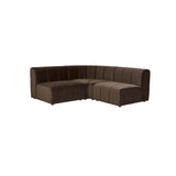 Juno Channel Left Arm Sofa Cocoa Velvet