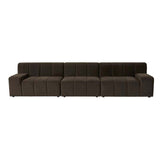 Juno Channel Left Arm Sofa Cocoa Velvet