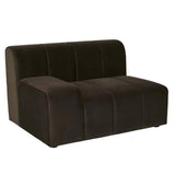 Juno Channel Left Arm Sofa Cocoa Velvet