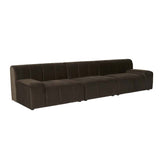 Juno Channel Left Arm Sofa Cocoa Velvet