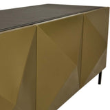 Amelie Facet Entertainment Unit Antique Brass