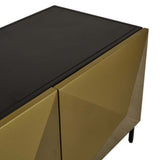 Amelie Facet Entertainment Unit Antique Brass