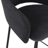 Asher Barstool Onyx Velvet