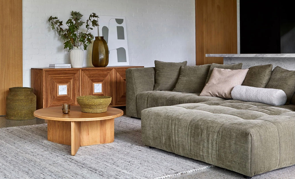 Oak slice online coffee table