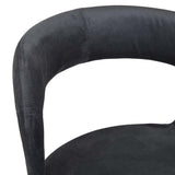 Jessica Barstool Onyx Velvet