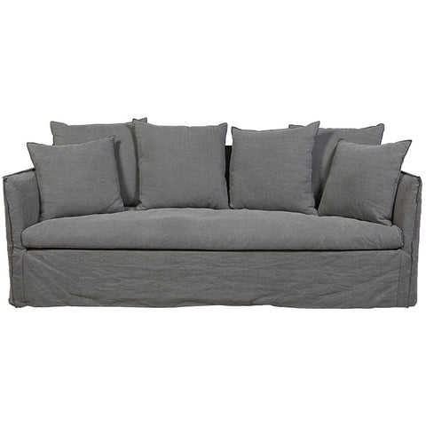 Vittoria Slip Cover Three Seater Sofa Washed Smoke