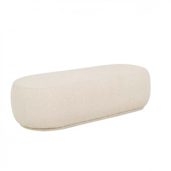 kennedy gower bench beige boucle – the design library