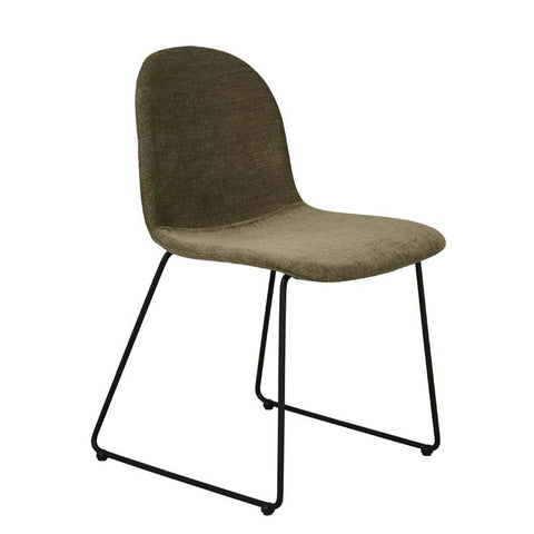 Smith Sleigh Leg Dining Chair Copeland Olive