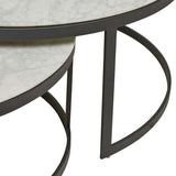 Elle Round Marble Nest Flat Coffee Tables