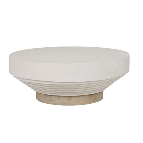 Mauritius Drum Coffee Table White Fleck