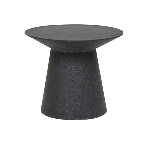 Livorno Round Side Table Black Speckle