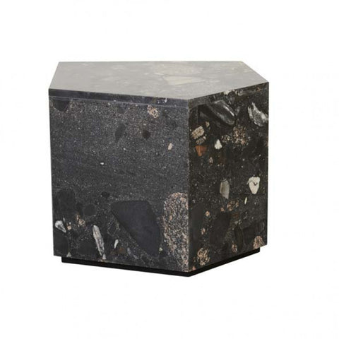 Rufus Block Marble Side Table Cosmic