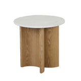 Oberon Eclipse Marble Side Table Natural