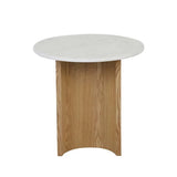 Oberon Eclipse Marble Side Table Natural