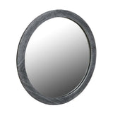 Rufus Round Mirror Black Marble