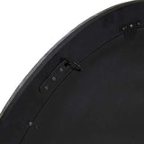 Rufus Round Mirror Black Marble