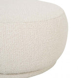 Kennedy Button Ottoman Beige Boucle