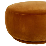 Kennedy Button Ottoman Toffee Velvet