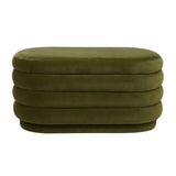 Kennedy Ribbed Oval Ottoman Pickle