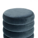 Kennedy Ribbed Ottoman Slate Velvet