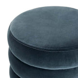 Kennedy Ribbed Ottoman Slate Velvet