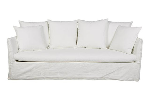 Vittoria Slip Cover Four Seater Sofa Milk