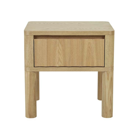 Oliver Fluted Bedside Natural Ash