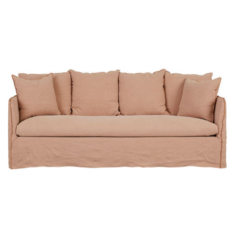 Vittoria Slip Cover Three Seater Sofa Clay