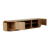 Oberon Crescent Entertainment Unit Natural 2100mm