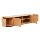 Oberon Crescent Entertainment Unit Natural 1800mm