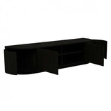 Oberon Crescent Entertainment Unit Black 1800mm